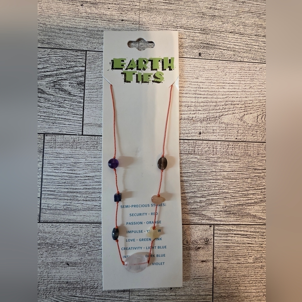 Nine West Orange and Purple Beaded Necklace